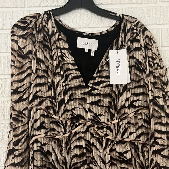 NWT BA&SH Imany Dress in Beige Animal Print - Picture 6 of 9